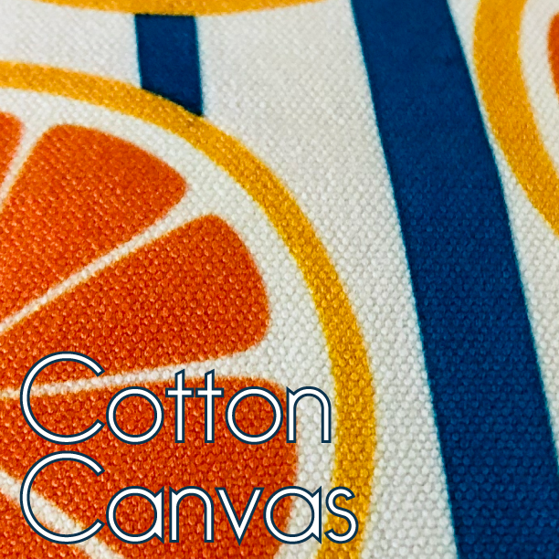  throw pillow case with a pattern featuring orange and slices on a blue and white background left coast supply