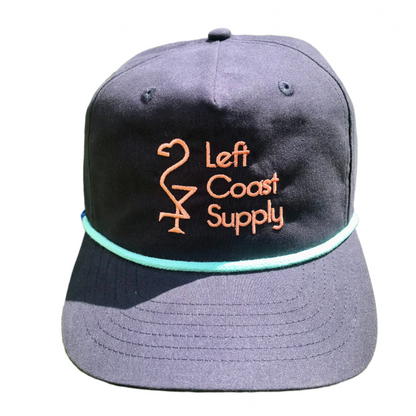 Navy captain's hat with Left Coast Supply logo