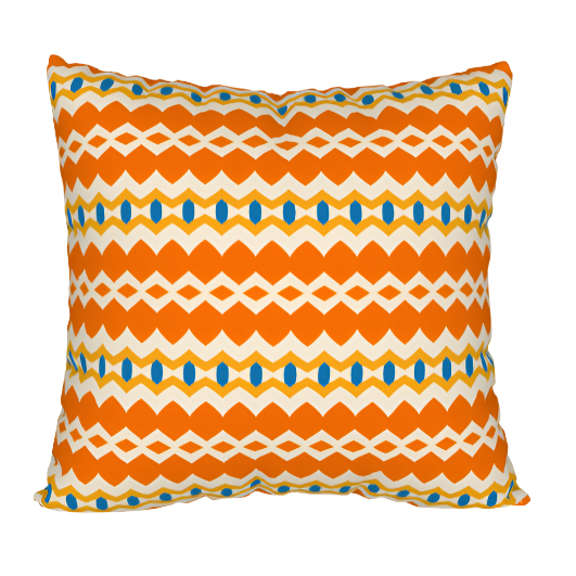 Vintage tiki stripe pillow case orange yellow blue I Left Coast Supply