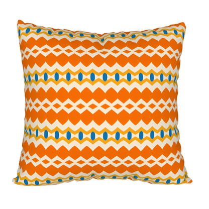 Vintage tiki stripe pillow case orange yellow blue I Left Coast Supply
