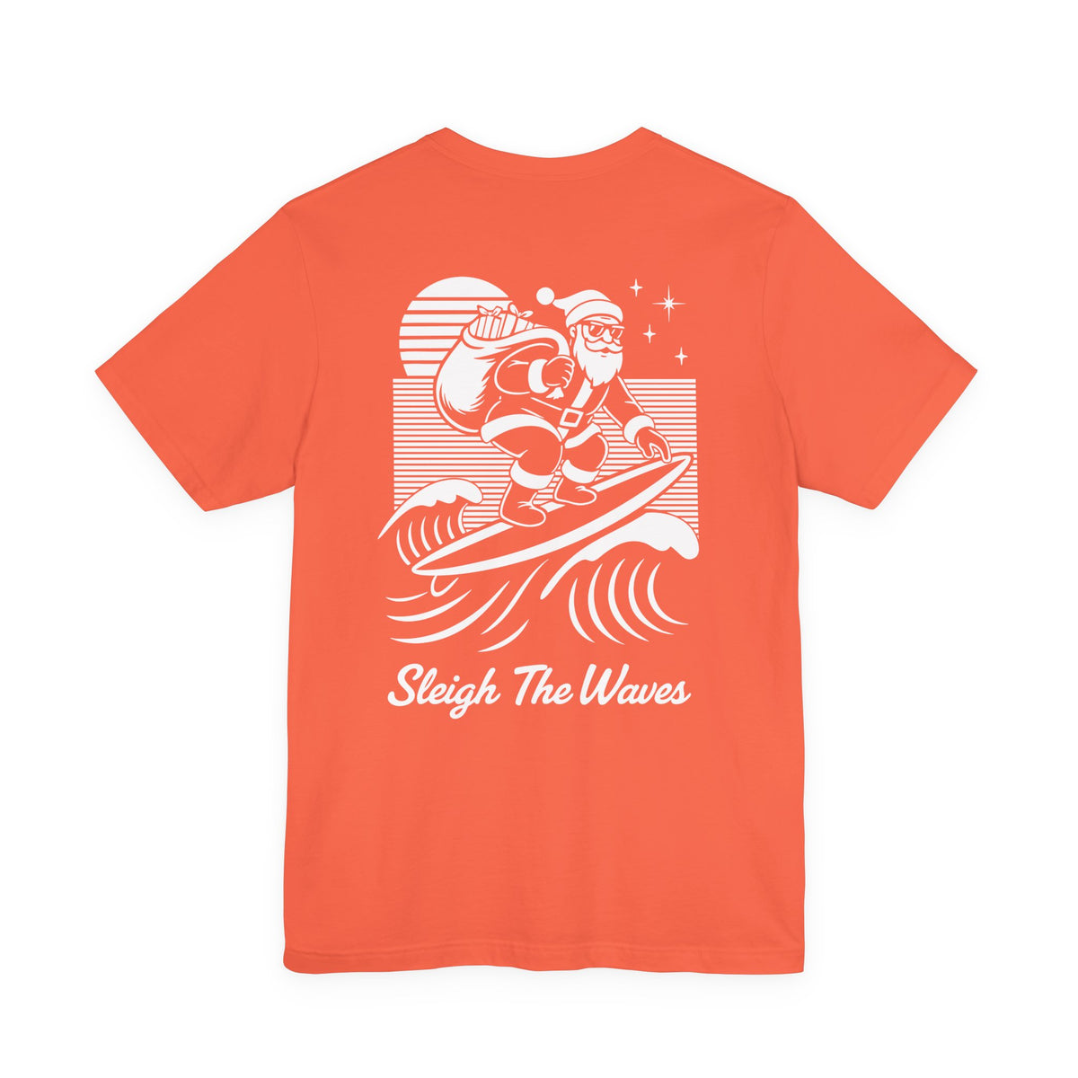 Santa Surfing holiday shirt. Left Coast Supply