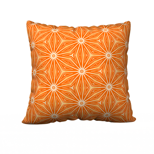 Orange and yellow fruit slice modern pillow case. 