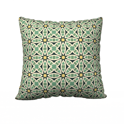 Green tiki leaves pillow case. Left Coast Store 