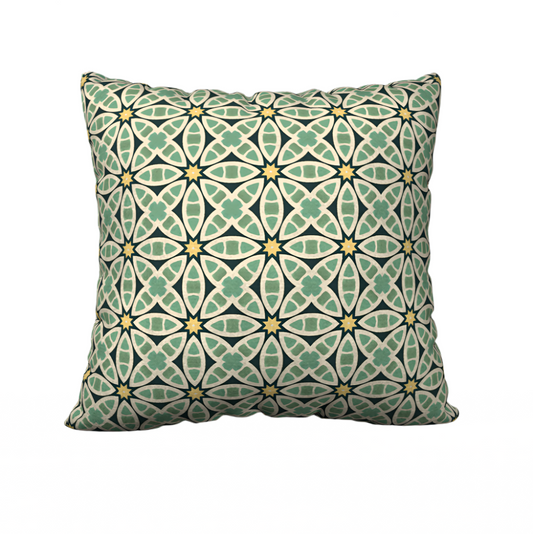 Green tiki leaves pillow case. Left Coast Store 