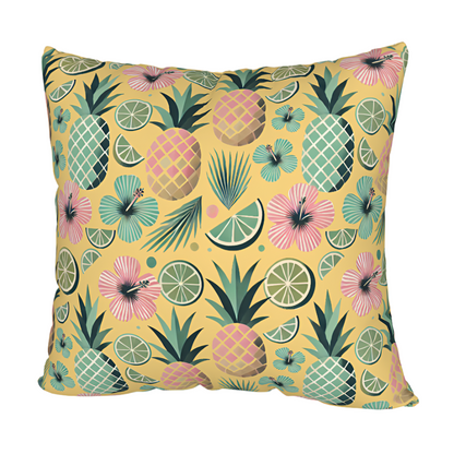 Tropical drink tiki style pillow case. Left Coast Supply.