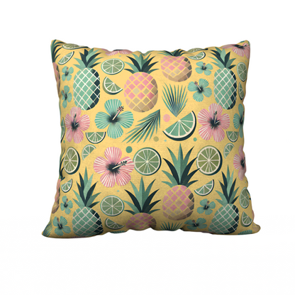 Tropical drink tiki style pillow case. Left Coast Supply.