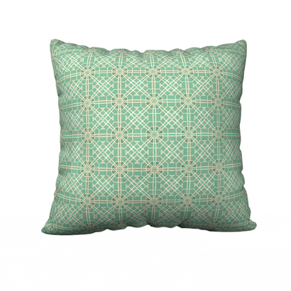 Tiki inspired green pillow case. Left Coast Supply