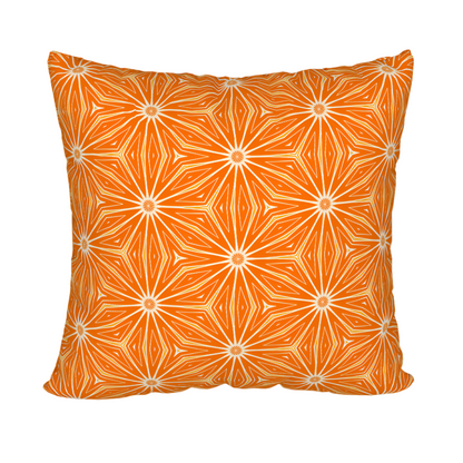 Orange and yellow fruit slice modern pillow case. 